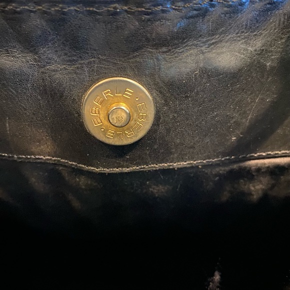 Vintage GEM Eberle Leather Woven Bucket Shoulder Bag - Picture 8 of 8